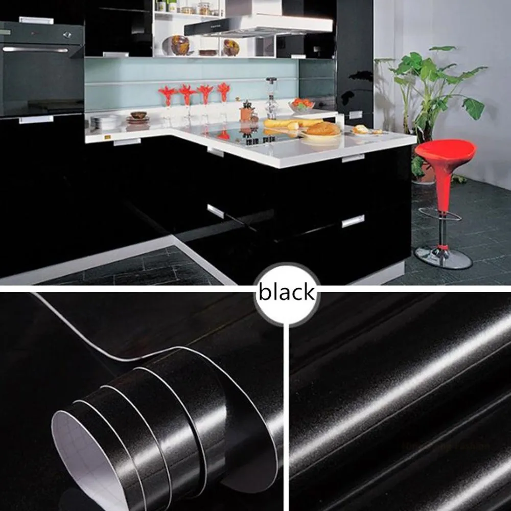 

Водостойкие однотонные виниловые обои в рулоне, самоклеящиеся контактные бумажные двери, шкаф, современная мебель, декоративная наклейка