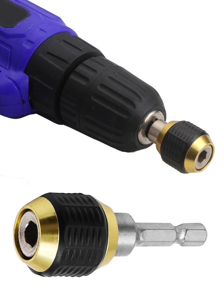 

Металлический держатель для отвертки, 2 шт., 1/4 дюйма, патрон для сверл с шестигранным хвостовиком, самоблокирующийся держатель для одной рук...