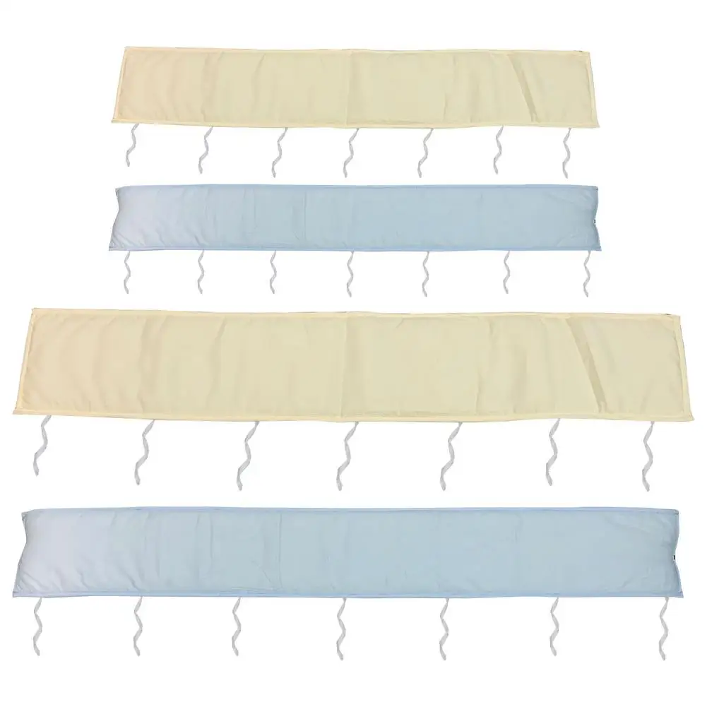 

2pcs Soft Baby Crib Rail Cover Protector Safe Padded Teething Guard Wrap Washable Baby Bed Bumper For Toddlers Protector Set