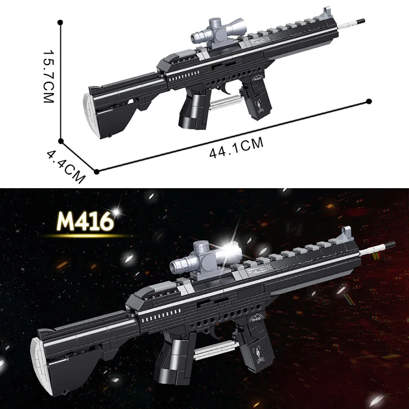 

SWAT Military WW2 Weapon Desert Eagle Submachine Models Building Blocks Compatible For Pistol GUN Blocks Toys Gifts for Boys Kid
