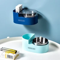 toilet creative wall mounted ash tray with cover non perforated stainless steel ashtray for toilet smoking area