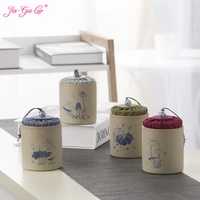 jia gui luo ceramic tea box dried fruit storage cans sealed bottle tea accessories puer tea storage box ceramic jar d078