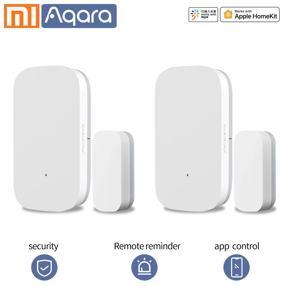 2PCS Aqara датчик окна двери Zigbee беспроводное соединение умный mi ni дверной датчик многофункциональная работа с Xiao mi умный дом mi home app - Цвет: 2PCS