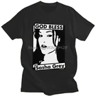 Футболка мужская с надписью God Bless, модная брендовая футболка, цвет серый, Саша, летняя уличная одежда