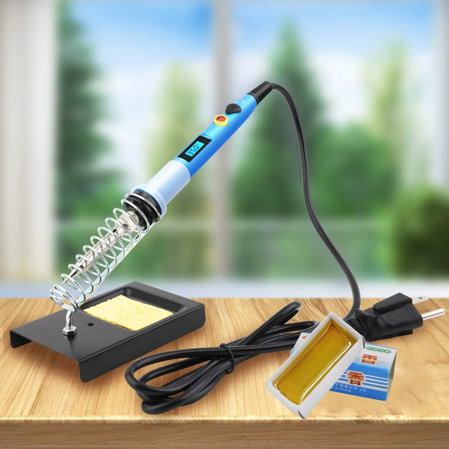 

Soldering Iron Kit, 80W Digital LCD Solder Gun Adjustable Temperature Controlled Fast Heating Welding Tools for Electronics