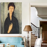 amedeo modigliani blue eyes woman wall art canvas painting poster prints modern painting wall picture for living room home decor