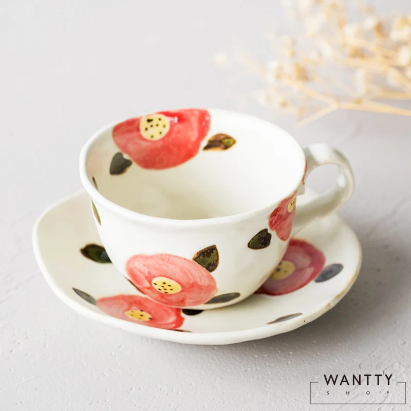 Ручная работа современный набор кофейных чашек с блюдцем фарфоровый цветок
