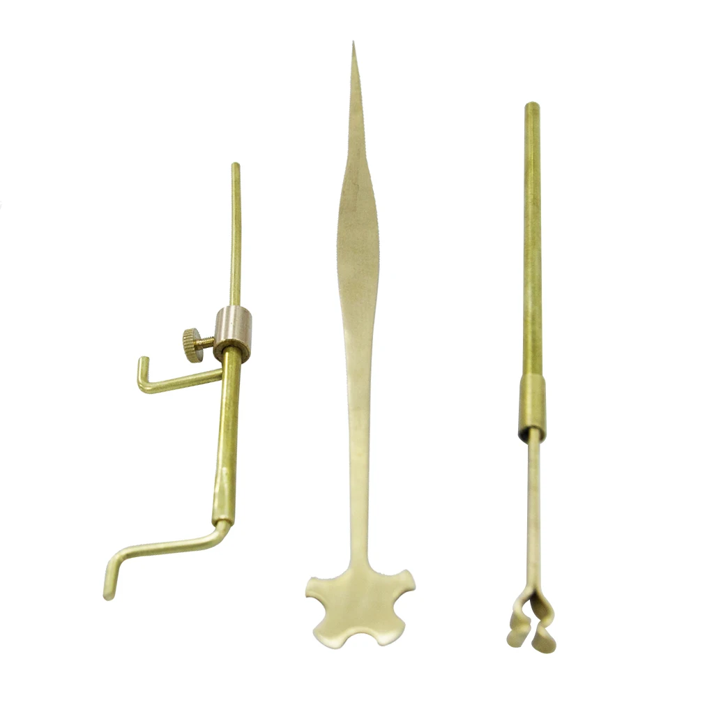 

Durable Copper Sound Post Gauge Measurer+Retriever Clip+Setter for Violin Viola Repair Tools