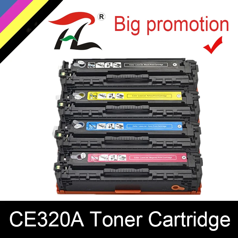 HTL тонер-картридж совместимый для HP CE320A CE321A CE322A CE323A 128A 320A 320 321 322 323 laserjet CM1415 CM1415fn 1415