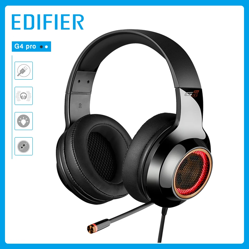 EDIFIER G4 Pro USB Проводная игровая гарнитура глубокий бас Игровые наушники
