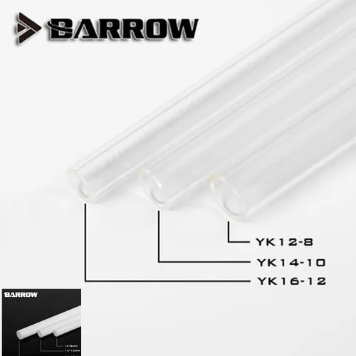 Barrow 500 мм акриловые жесткие трубки прозрачные/белые высококачественные 8*12 мм/10*14