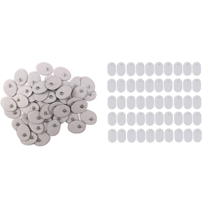 

100Pcs Electrode Self Adhesive Pads for Slimming Massager Tens Acupuncture Pulse - 50Pcs 30 x 40Cmm & 50Pcs44 x 67Mm