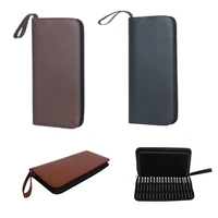 new storage pencil bag leather leather fountain pen case high capacity 36 pens holder pouch sleeve best seller