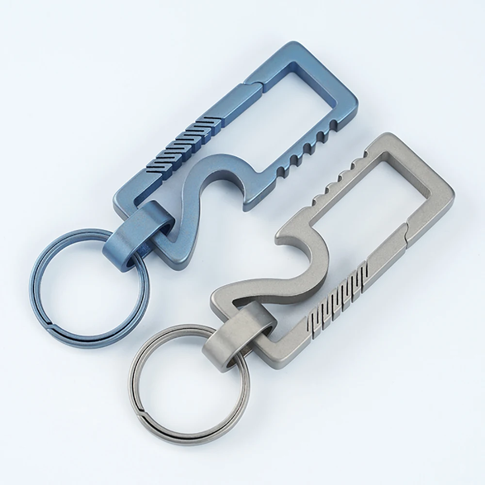 Титановый брелок для ключей EDC влюбленных пар Суперлегкий титановый с пряжкой в