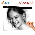 Elice A3 A4 A5 ультратонкий светодиодный цифровой графический планшет для рисования USB СВЕТОДИОДНЫЙ светильник планшет для рисования электронная живопись Wacom