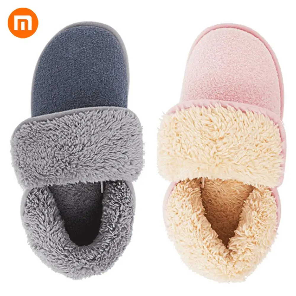 Xiaomi Top Shu/милые Нескользящие зимние мужские и женские тапочки Складная домашняя