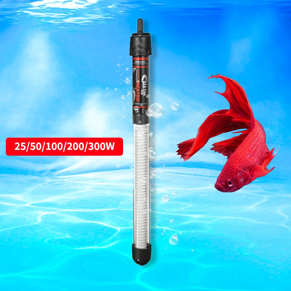 25W/50W/100W/200W/300W Submersible Fish Tank Heater 220V Adjustable Aquarium Temperature Constant Rod | Дом и сад