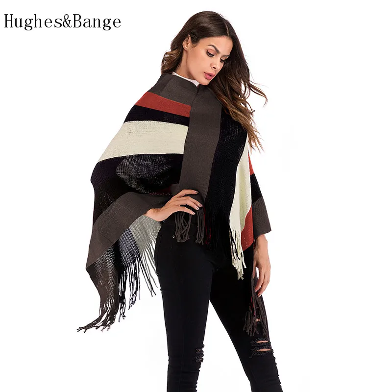 Новинка 2020 Женский пуловер с шалью свободный модный Повседневный вязаный пальто