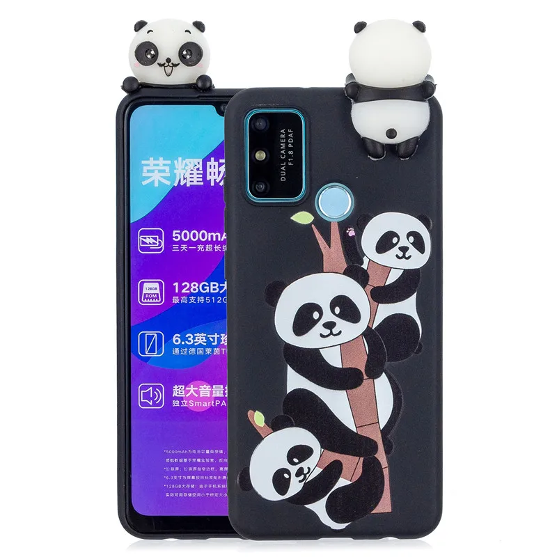 Мягкий ТПУ чехол 3D для Huawei Y5p 2020 милая панда единорог Honor 8 9 10 Lite 9A 8A 10i 8X 9X 9S 8S 7S |