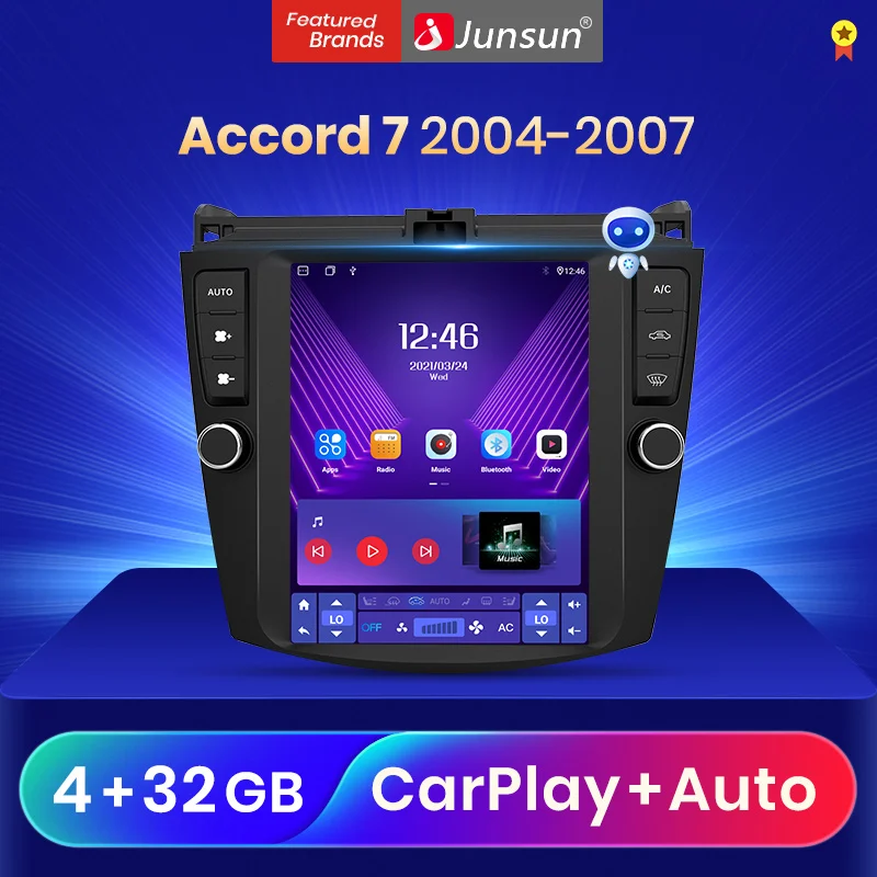 Junsun для Tesla Style Android Auto 4G беспроводной Carplay DSP автомобильный радио мультимедийный