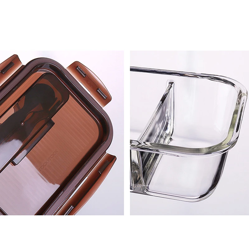 Стеклянный контейнер Bento для микроволновой печи в Корейском стиле без бисфенола