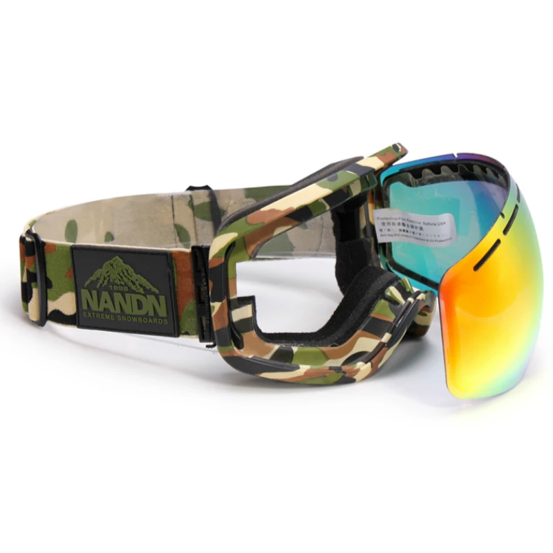 Зимние мужские и женские лыжные очки двухслойная УФ противотуманная большая