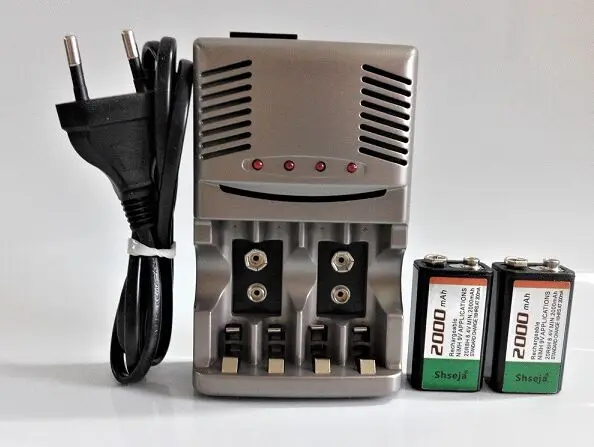 2 шт. 9V2000mah металл-гидридных или никель Батарея+ 9V 6F22 Батарея AA AAA Перезаряжаемые батареи Смарт Зарядное устройство - Цвет: US