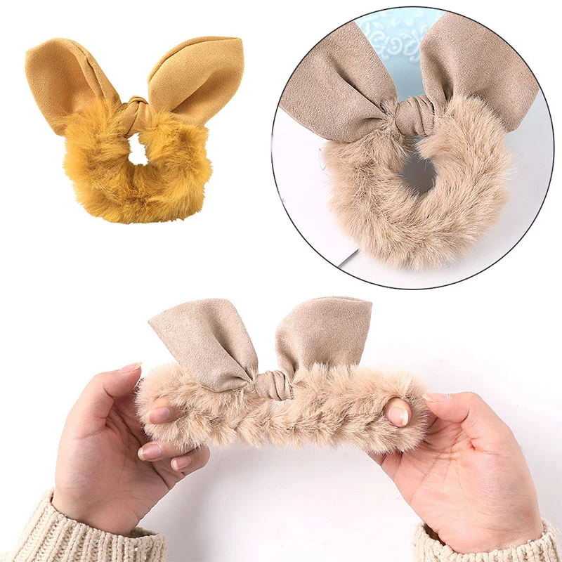 1 шт. резинка для волос с заячьими ушками бантик эластичный женский аксессуар