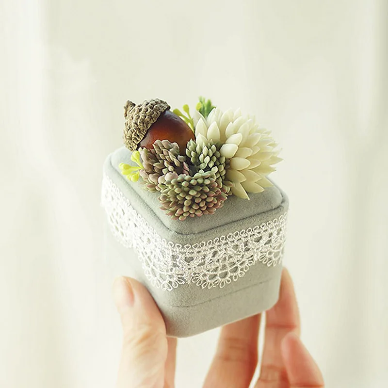 Новое поступление коробка для колец с цветами розами на день рождения День