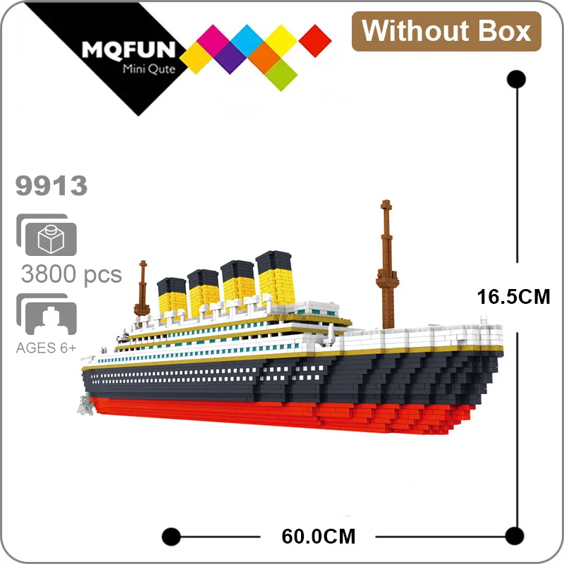 

PZX blocks Luxury Titanic Boat Building blocks Toys Action Figures Educational Bricks Ship Mode Juguetes Cute Girls Gifts toy