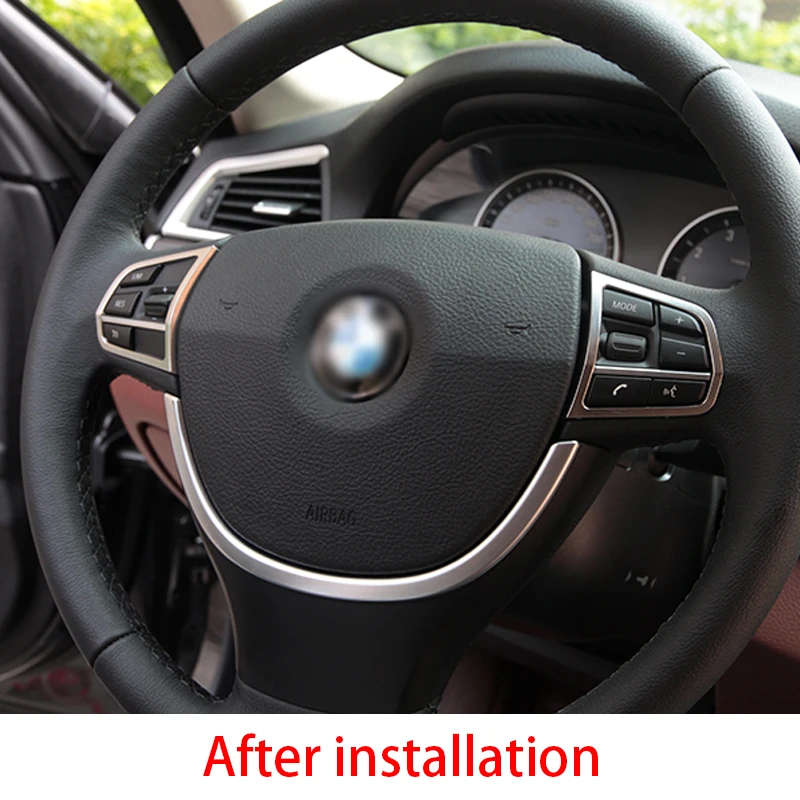 Матовая хромированная рамка на руль для BMW 5 Series F10 520 525 2011 2015 ABS аксессуары