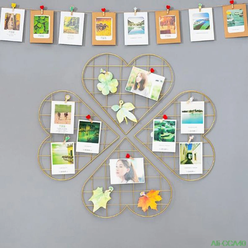 Металлическая сетчатая декоративная фоторамка настенная художественная