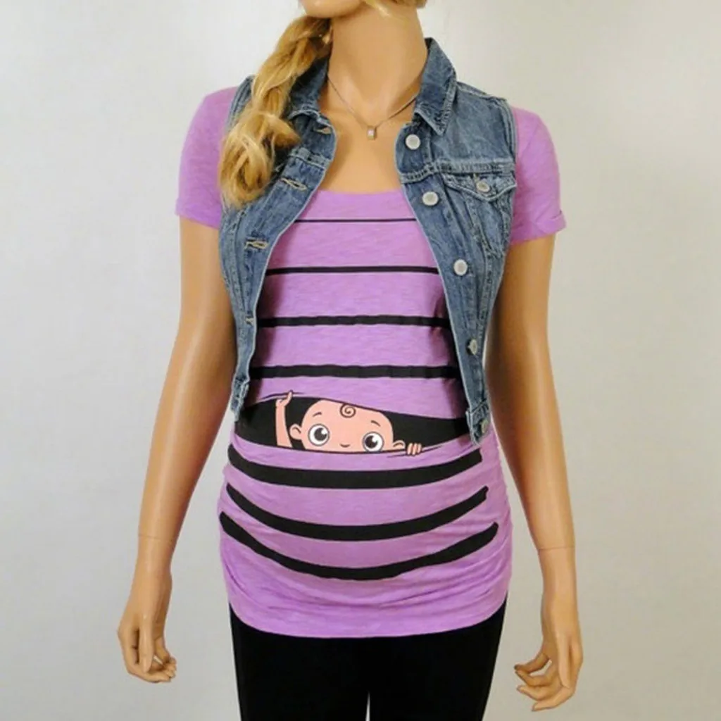 Красивое популярное новое платье для беременных симпатичная полосатая футболка