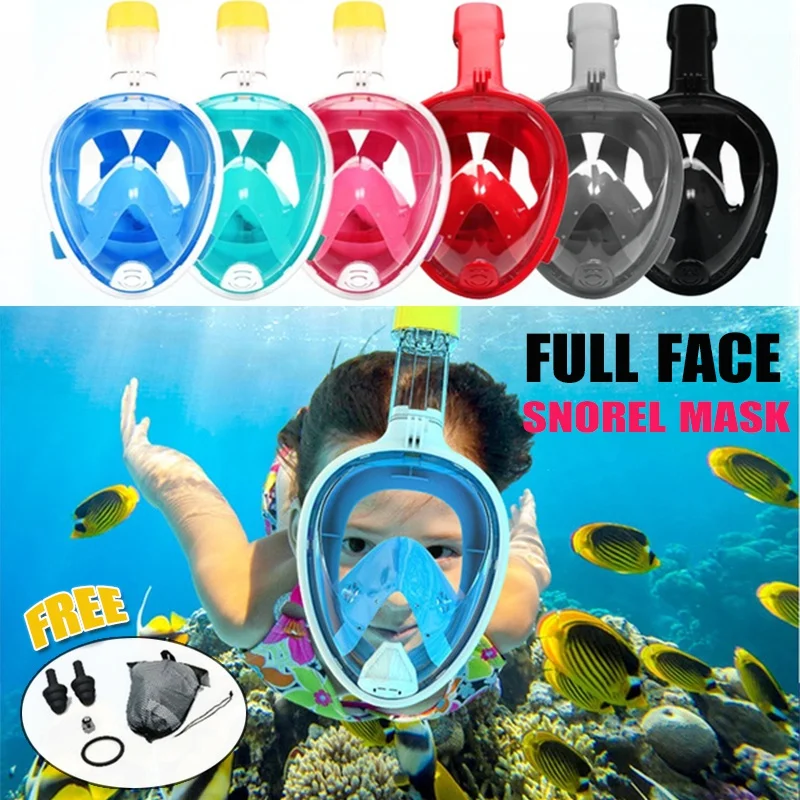 

Full Dry Diving Goggles Diving Mask Anti-Choking Anti-Fog Diving Equipment Snorkel Men And Women Children Adult Swimming Mask