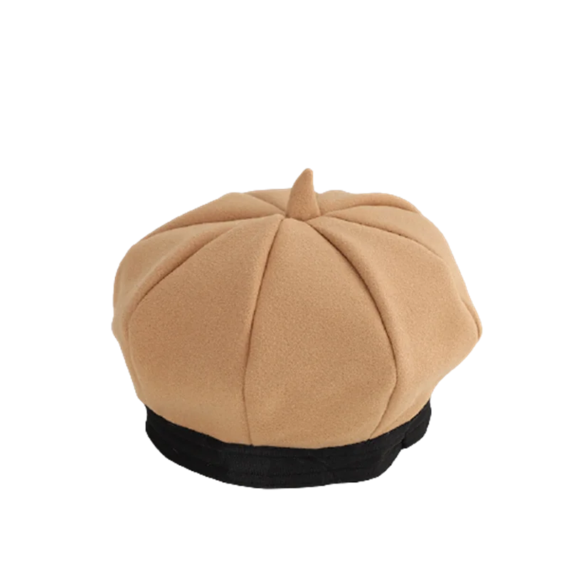 

Winter Ladies Woolen Beret Solid Color Octagonal Cap Girl Retro British Newsboy Hat Women Fashion Painter Cap Autumn Warm Beanie