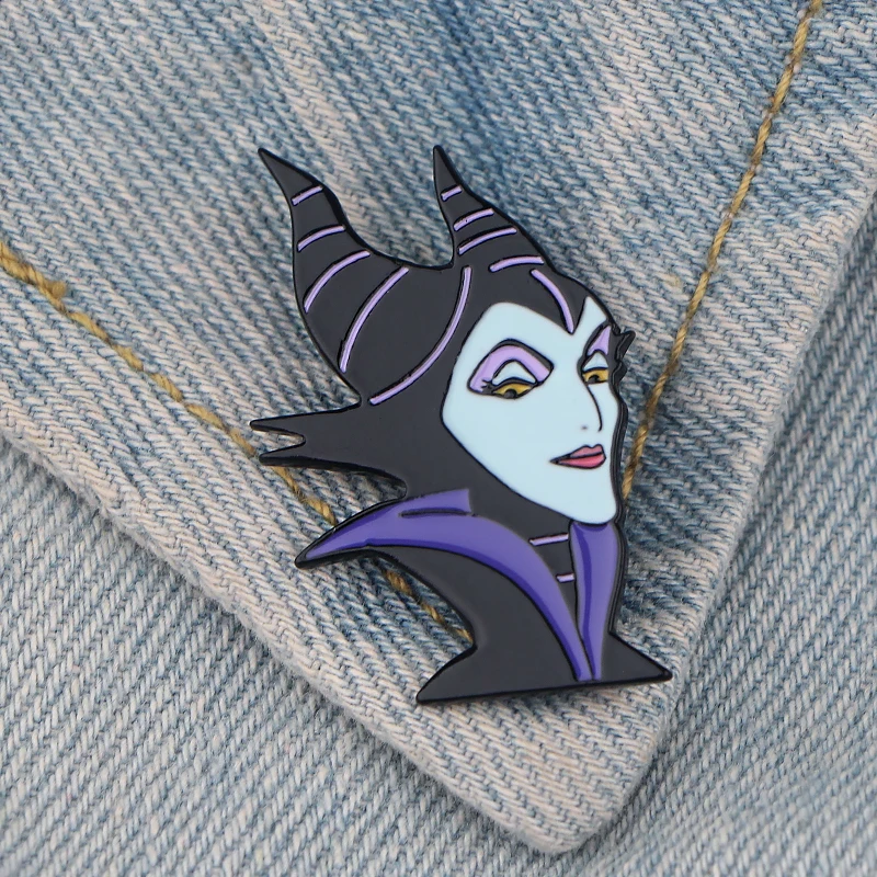 LB1628 Maleficent Witch коллекция эмалевая заколка для лацканов Значки шляп одежды