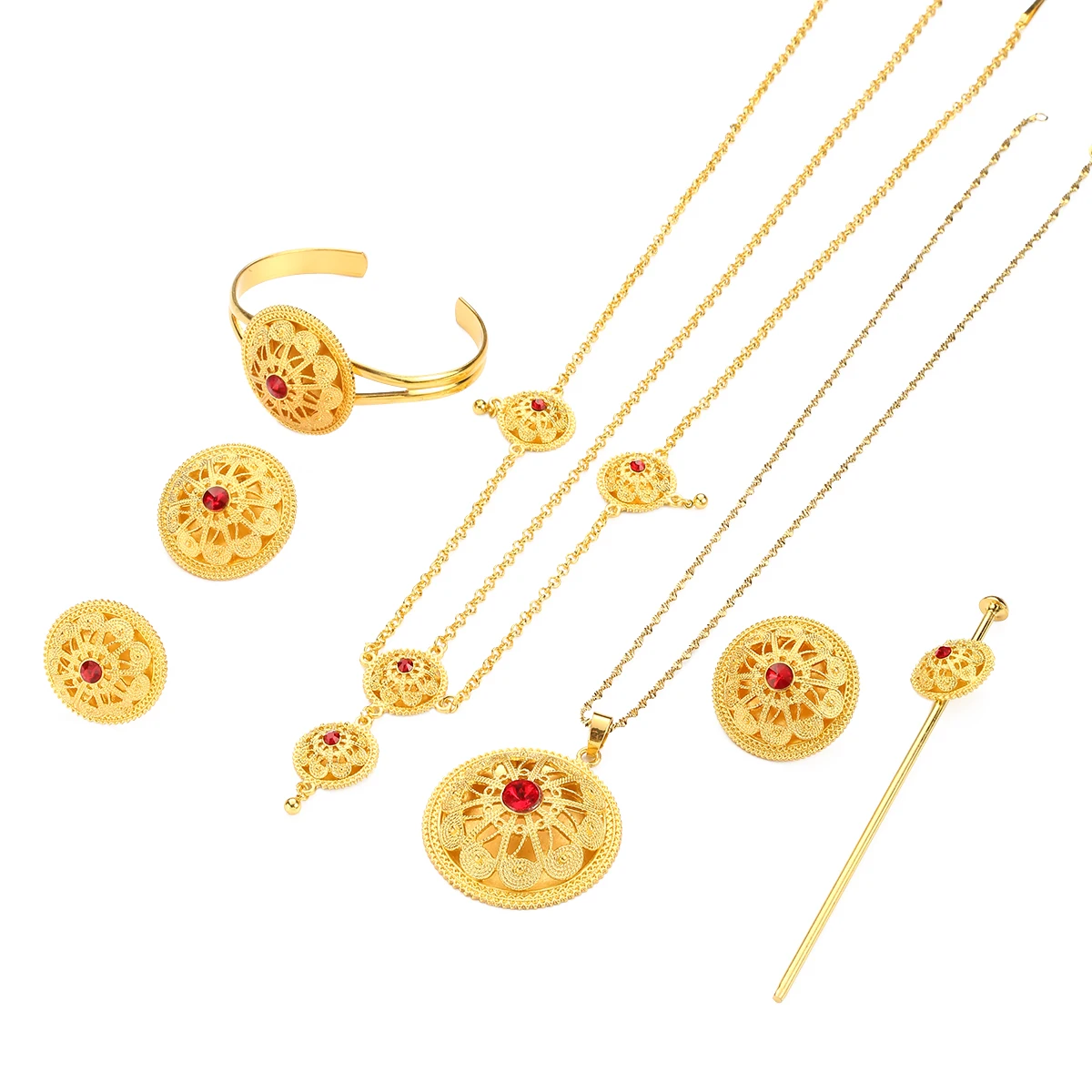 Ювелирные наборы из Дубая в арабском и африканском стиле подвеска ожерелье