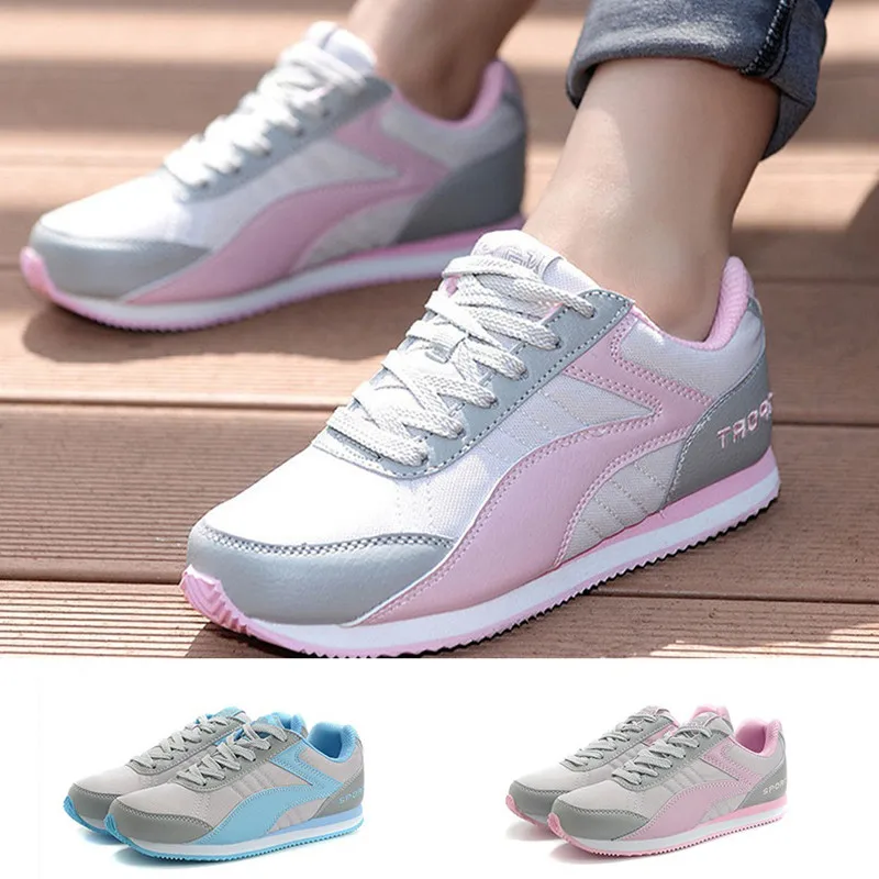 

LIN KING Spring Autumn Sneakers Flats Shoes Women Breathable Air Mesh Ladies Outdoor Walking Shoes Light Weight Zapatillas Mujer