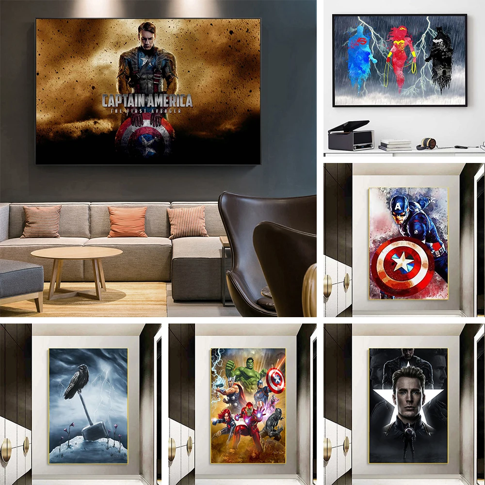 Marvel Superhero Captain America 5D DIY Diamond Painting Full Round Square Embroidery Mosaic Cross Stitch Kits | Дом и сад
