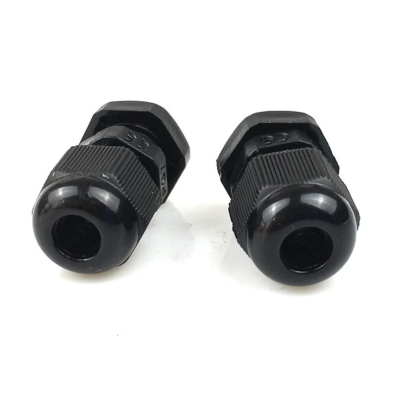 10 шт. PG7 черные пластиковые Водонепроницаемые кабельные сальники|Уплотнения