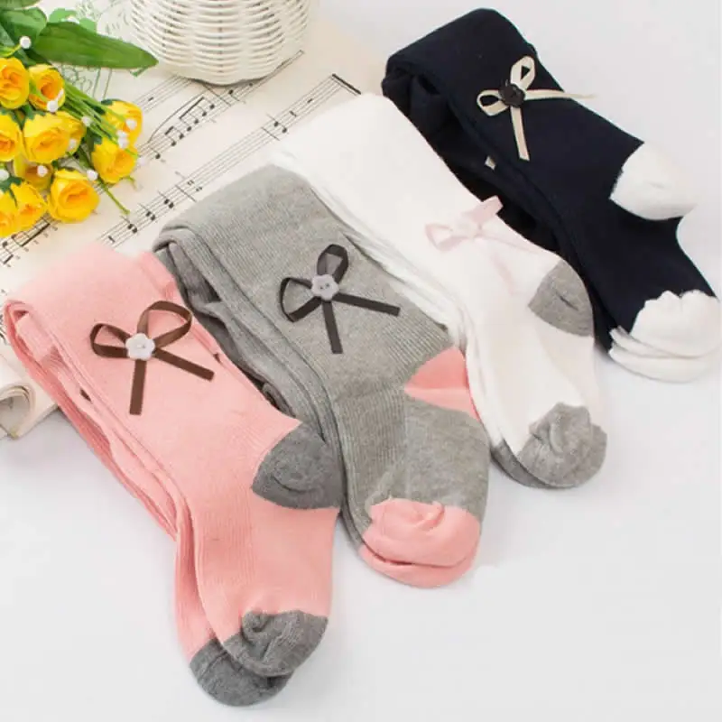 Modelling baby ballet dance tights bowknot princess baby tights lace toddler girl boy tights kids pantyhose many styles