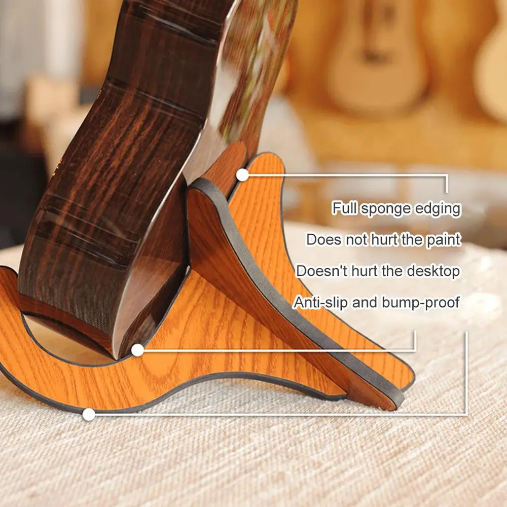 

Portable Ukulele Wooden Foldable Holder Stand Collapsible Vertical Guitar Guitar Bass Violin Display Stand Rack Accessories