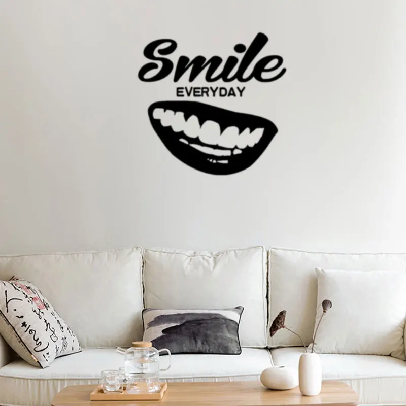 

8766 Smile Everyday Wall Quote Sticker Removable Vinyl Decal Home Decor