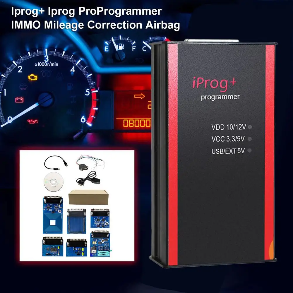 Newest Iprog+ Programmer Support IMMO + Mileage Correction + Airbag Reset Iprog Pro Replace Carprog/Digiprog/Tango