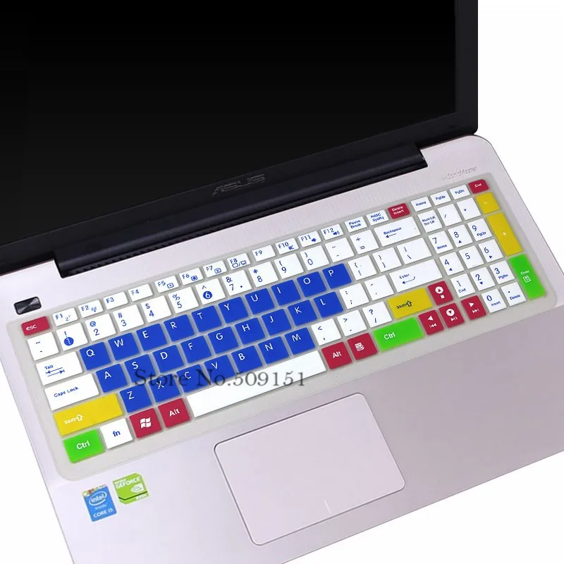 15-дюймовый силиконовый защитный чехол для клавиатуры ноутбука Asus X580 C520U N550 N551JM/JW