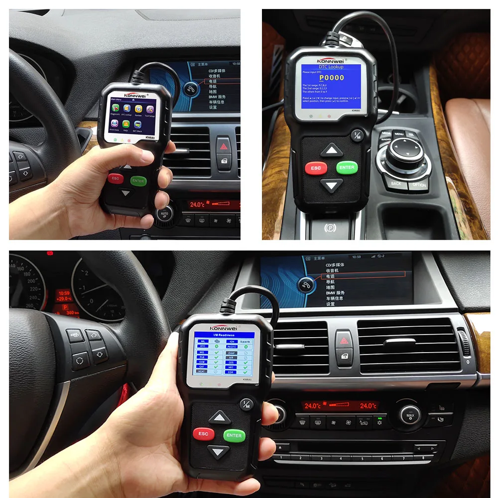 KONNWEI KW680 автоматический диагностический инструмент OBD2 полный Fuction код ридер