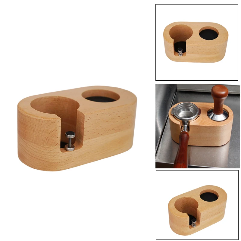 

Manual Wood Coffee Tamper Holder Mat Barista Coffee Espresso Tampering Latte Art Tamper Holder Coffee Accessories