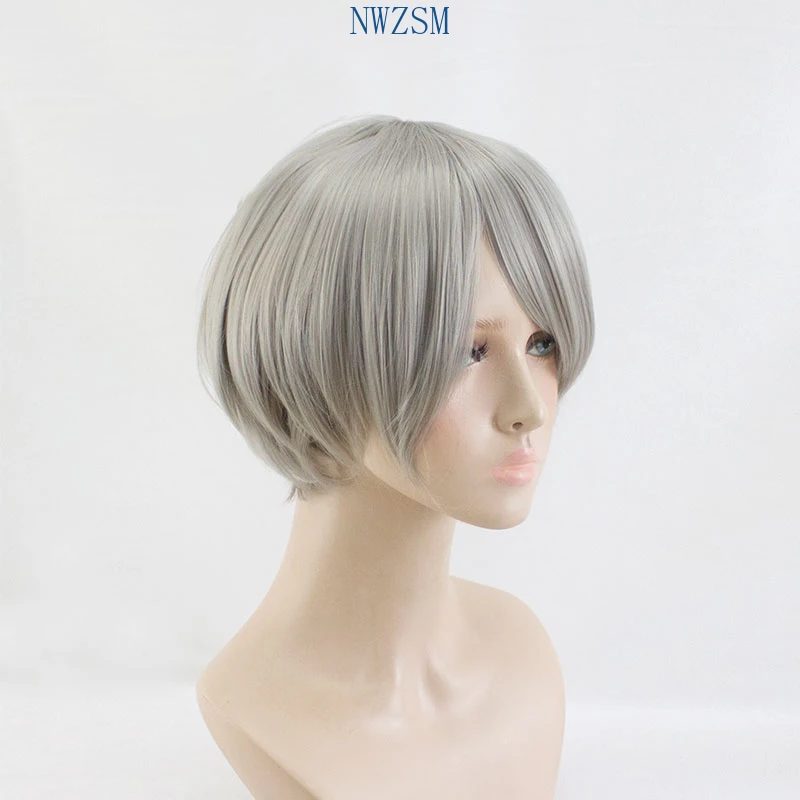 Haikyuu!! Sugawara Koushi Cosplay Wig Short Gray High Temperature Fiber Hair Costume Play Wigs Quality Rose Network | Тематическая