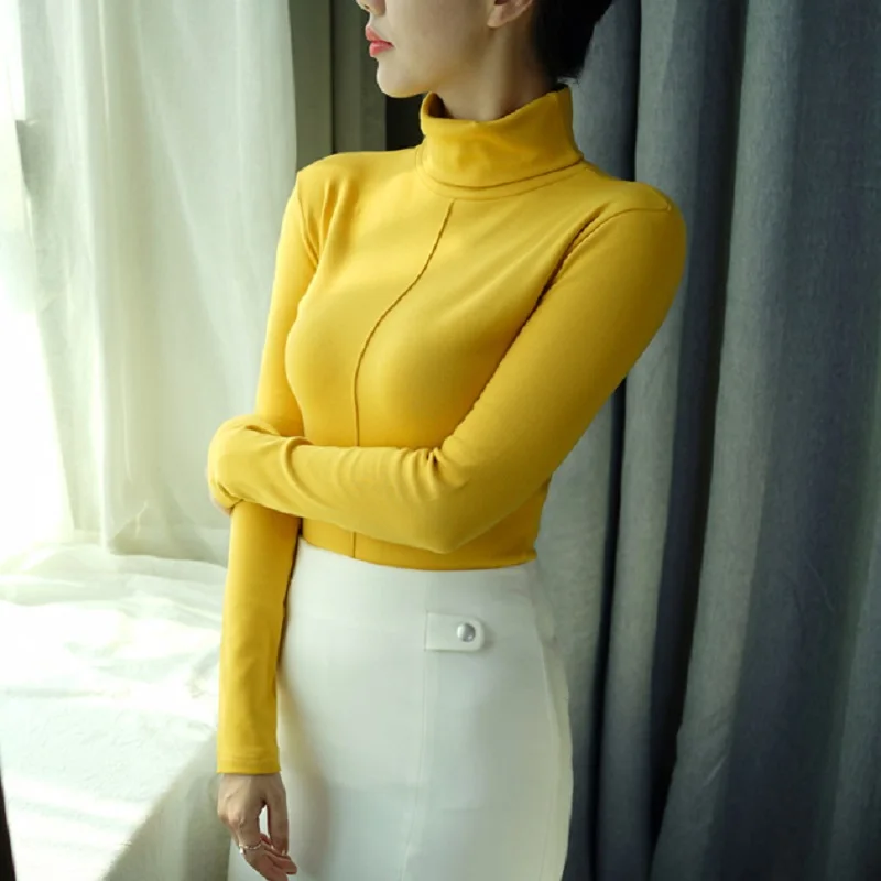 Soft Winter Turtleneck Sweater Women Fasion Korean Style Skinny Bodycon Basic Pullover Long Sleeve Pull Femme Top | Женская одежда