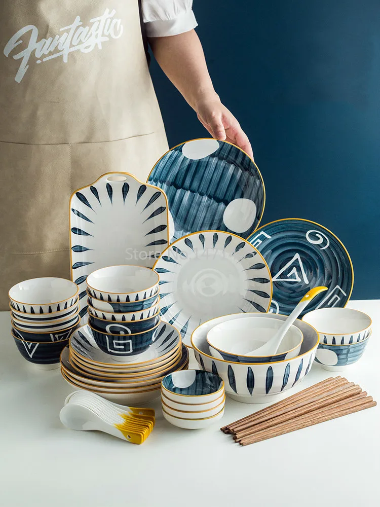 Набор посуды домашняя современная Минималистичная Скандинавская легкая